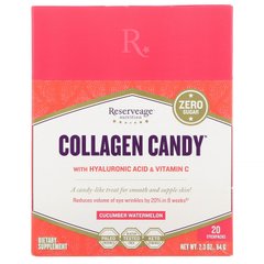 Колагенові цукерки, кавун, ReserveAge Nutrition, 20 пакетиків, 2,3 унції (64 г)