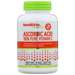Аскорбінова кислота 100% чистий вітамін С кристалічний порошок NutriBiotic (Ascobic Acid) 227 г