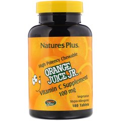 Витамин С жевательный апельсин Nature's Plus (Vitamin C) 100 мг 180 таблеток купить в Киеве и Украине
