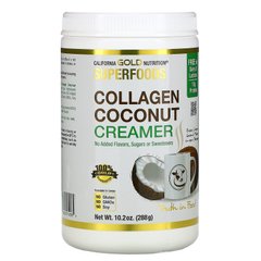 Коллагеновый кокосовый крем-порошок California Gold Nutrition (Superfoods Collagen Coconut Creamer Powder Unsweetened) 288 г купить в Киеве и Украине