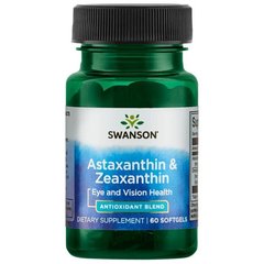 Астаксантин і зеаксантин, Astaxanthin,Zeaxanthin, Swanson, 60 капсул