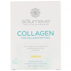 Коллаген пептиды вкус лимона Solumeve (Collagen Peptides) 30 пакетиков по 5,15 г купить в Киеве и Украине