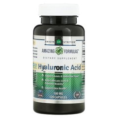 Гиалуроновая кислота Amazing Nutrition (Hyaluronic Acid) 100 мг 120 капсул купить в Киеве и Украине