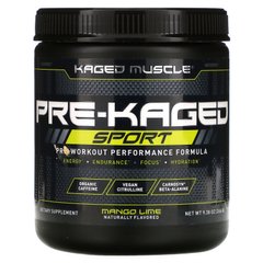 Kaged Muscle, PRE-KAGED Sport, формула для тренувань перед тренуванням, лайм манго, 9,38 унції (266 г)