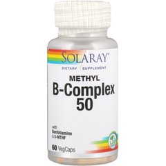 Вітаміни групи B, Methyl B-Complex, Solaray, 60 вегетаріанських капсул