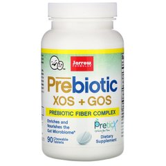 Пребиотики XOS+GOS (Ксилоолигосахариды и галактоолигосахариды), Prebiotics XOS plus GOS, Jarrow Formulas, 90 жевательных таблеток купить в Киеве и Украине