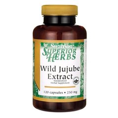 Екстракт дикого ююба, Wild Jujube Extract, Swanson, 250 мг, 120 капсул