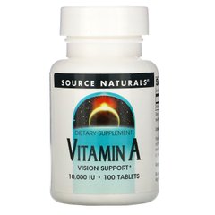 Витамин A Source Naturals (Vitamin A) 10000 МЕ 100 таблеток купить в Киеве и Украине