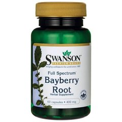 Душистый корень, Full Spectrum Bayberry Root, Swanson, 400 мг, 60 капсул купить в Киеве и Украине