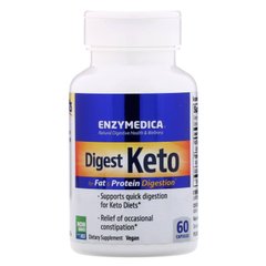 Кето для травлення, Digest Keto, Enzymedica, 60 капсул