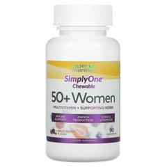 Мультивітаміни для жінок 50+ смак ягід Super Nutrition (Women 50+ Multivitamin) 90 жувальних таблеток