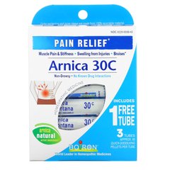 Arnica30C, обезболивающее, Boiron, Single Remedies, 3 тюбика, 80 пеллет в каждом купить в Киеве и Украине