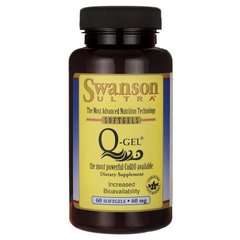 Q-гель, Q-Gel, Swanson, 60 мг, 60 капсул