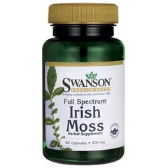 Ірландський мох, Full Spectrum Irish Moss, Swanson, 400 мг, 60 капсул
