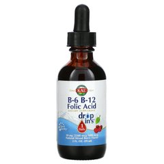 KAL, фолієва кислота B6 та B12, зі смаком натуральних ягід, 59 мл (2 рідк. унції)