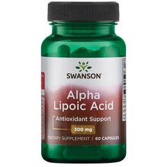 Альфа-ліпоєва кислота, Alpha Lipoic Acid, Swanson, 300 мг, 60 капсул