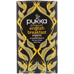 Чай "Органічний елегантний англійський сніданок", Tea "Organic Elegant English Breakfast", Pukka Herbs, 20 пакетиків чорного чаю, 50 г