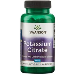 Калій Цитрат Swanson (Potassium Citrate) 99 мг 120 капсул