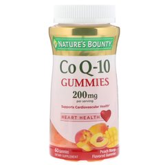 Коензим Q10 персик / манго Nature's Bounty (Co Q10 Gummies) 200 мг 60 жувальних цукерок