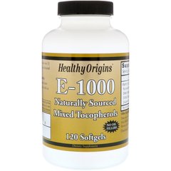 Витамин E Healthy Origins (Vitamin E) 1000 МЕ 120 капсул купить в Киеве и Украине
