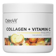 Коллаген и витамин С вкус ананас OstroVit (Collagen + Vitamin C) 200 г купить в Киеве и Украине
