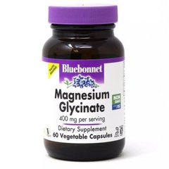 Магний глицинат Bluebonnet Nutrition (Magnesium Glycinate) 400 мг 60 вегетарианских капсул купить в Киеве и Украине