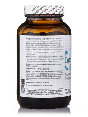 Вітаміни та мінерали без заліза Metagenics (Multigenics Intensive Care without Iron) 180 таблеток