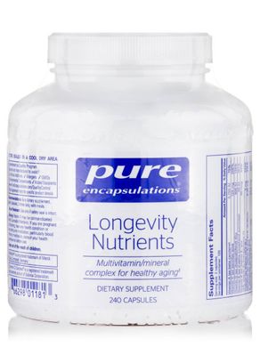 Витамины для долгожительства Pure Encapsulations (Longevity Nutrients) 240 капсул купить в Киеве и Украине