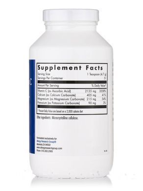 Buffered Vitamin C Powder (corn source), Allergy Research Group, 240 g