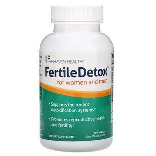Детокс для женщин и мужчин, FertileDetox, Fairhaven Health, 90 капсул купить в Киеве и Украине