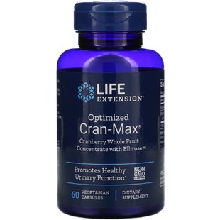 Мочевыводящая система, поддержка, Optimized Cran-Max Cranberry Extract with UTIRose, Cran-Max, Life Extension, 60 вегетарианских капсул купить в Киеве и Украине