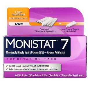 Monistat, 7-дневный лечебный крем, комбинированная упаковка, 7 одноразовых аппликаторов купить в Киеве и Украине