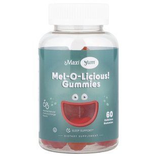 Maxi Health, Mel-O-Licious! Gummies, Natural Cherry & Orange, 1 mg, 60 Gummies купить в Киеве и Украине