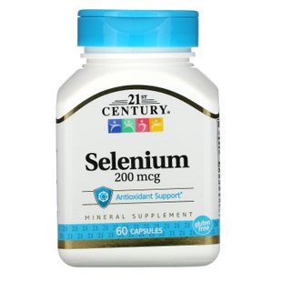 Селен 21st Century (Selenium) 200 мкг 60 капсул купить в Киеве и Украине