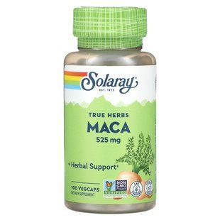 Solaray, True Herbs, мака, 525 мг, 100 капсул VegCap