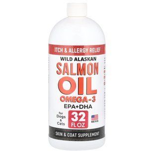 StrellaLab, Wild Alaskan Salmon Oil Omega-3, For Dogs & Cats, 32 fl oz купить в Киеве и Украине