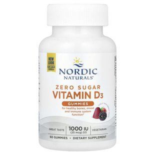 Chewable Gummies with Vitamin D3, Wild Berries, 1000 IU, 60 Gummies