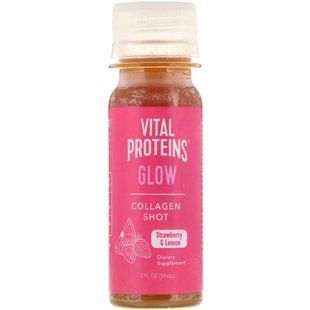 Collagen drink Vital Proteins (Glow Collagen Shot) with strawberry and lemon flavor 59 ml