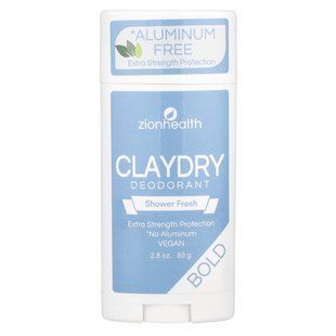 Zion Health, Bold, ClayDry дезодорант, свежий душ, 2,8 унции (80 г) купить в Киеве и Украине