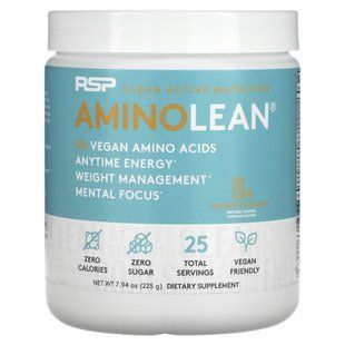 Аминокислоты AminoLean, ананасовый кокос, Pineapple Coconut, RSP Nutrition, 225 г купить в Киеве и Украине