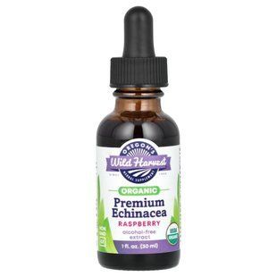 Oregon's Wild Harvest, Organic Premium Echinacea, Alcohol Free, Raspberry, 1 fl oz (30 ml) купить в Киеве и Украине