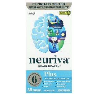 Комплекс для поддержания работы мозга Schiff (Neuriva Brain Performance Plus) 30 капсул купить в Киеве и Украине