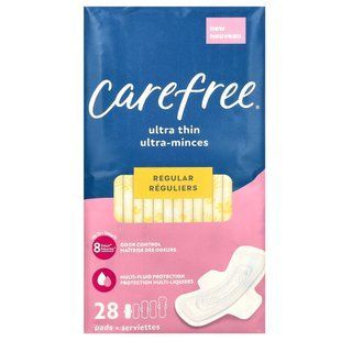 Carefree, Ultra Thin, Regular with Wings, 28 Pads купить в Киеве и Украине