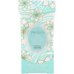 Sea Foam, Makeup Remover Foam, Pacifica, 30 pre-moistened wipes