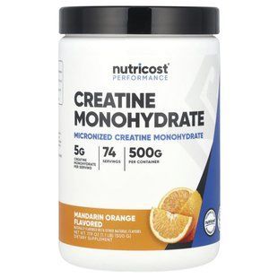 Nutricost, Performance, Creatine Monohydrate, Mandarin Orange, 1.1 lb (500 g) купить в Киеве и Украине