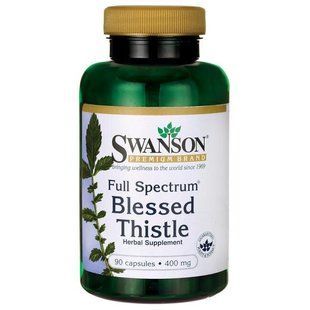 Благословенный чертополох, Full Spectrum Blessed Thistle, Swanson, 400 мг, 90 капсул купить в Киеве и Украине