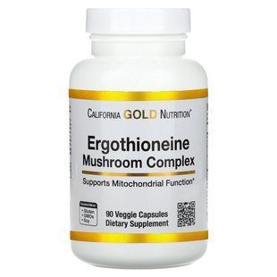 California Gold Nutrition, Ergothioneine Mushroom Complex, 90 Veggie Capsules купить в Киеве и Украине