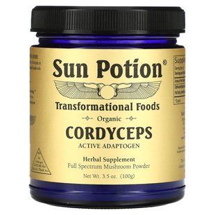 Cordyceps, organic mushroom powder, Sun Potion, 100 g