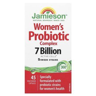Jamieson Vitamins, Women's Probiotic Complex, 7 Billion, 45 Vegetarian Capsules купить в Киеве и Украине
