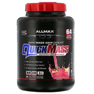 Quick Mass, catalyst with fast mass increase, strawberry-banana, ALLMAX Nutrition, 2.72 kg.